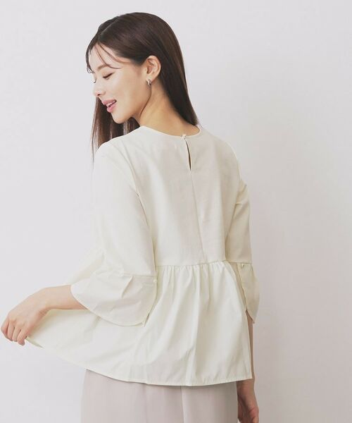 index / インデックス カットソー | ドッキングペプラムトップス【洗濯機洗い可】 | 詳細1