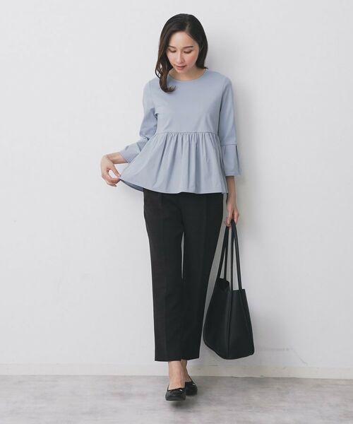 index / インデックス カットソー | ドッキングペプラムトップス【洗濯機洗い可】 | 詳細10