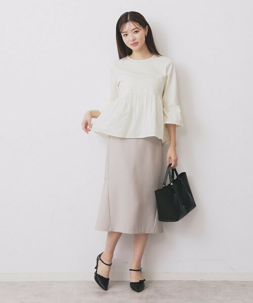 index / インデックス カットソー | ドッキングペプラムトップス【洗濯機洗い可】 | 詳細2