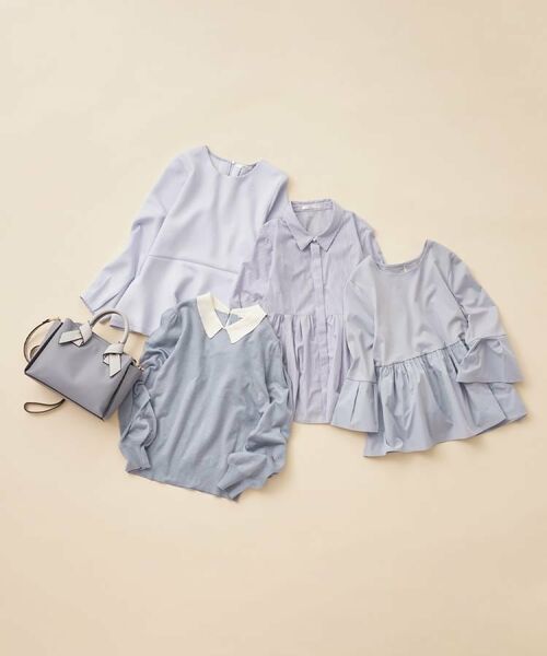 index / インデックス カットソー | ドッキングペプラムトップス【洗濯機洗い可】 | 詳細20