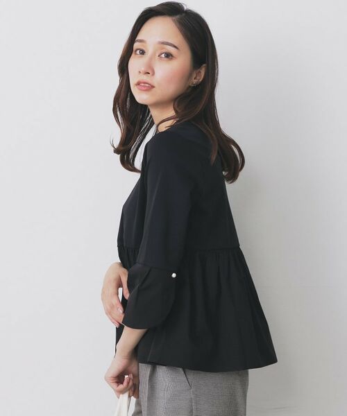 index / インデックス カットソー | ドッキングペプラムトップス【洗濯機洗い可】 | 詳細5