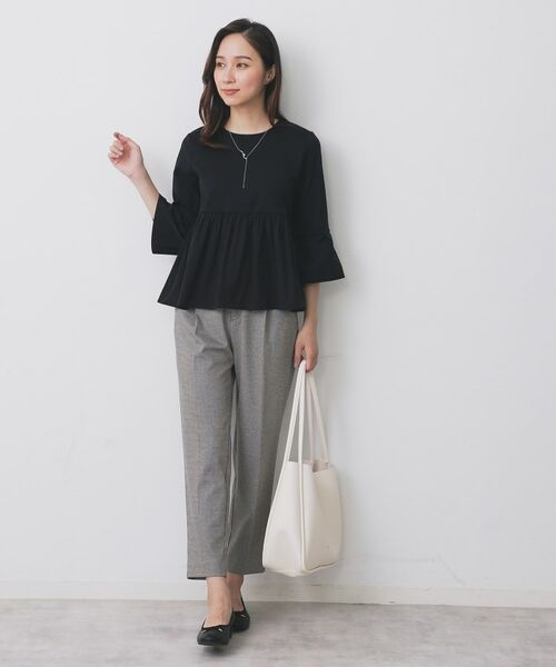 index / インデックス カットソー | ドッキングペプラムトップス【洗濯機洗い可】 | 詳細7