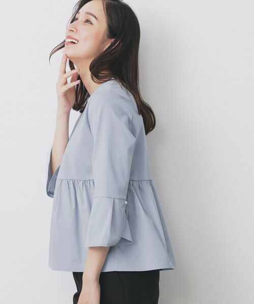 index / インデックス カットソー | ドッキングペプラムトップス【洗濯機洗い可】 | 詳細9