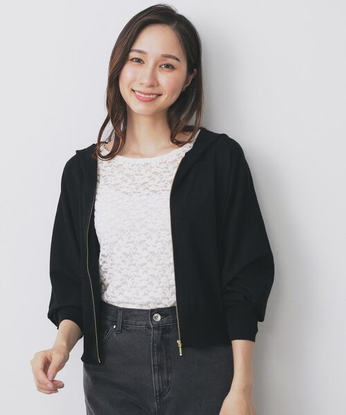 index / インデックス パーカー | ドルマンジップラメパーカ【洗濯機OK】 | 詳細1