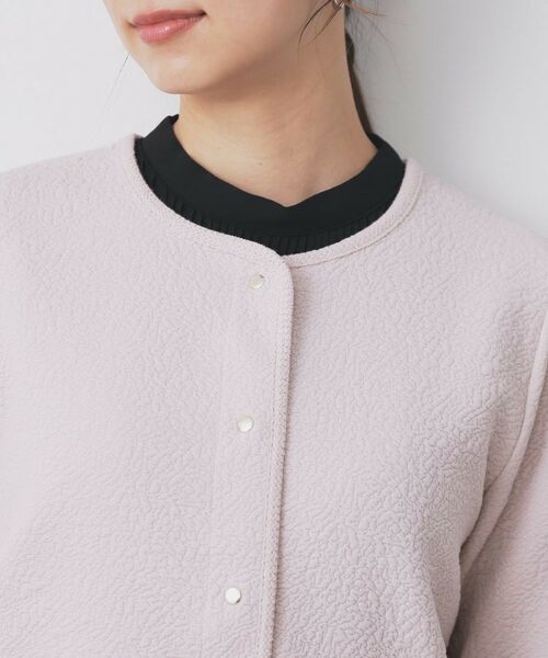 index / インデックス レザーブルゾン・ジャケット | ストレッチノーカラーブルゾン【洗濯機OK】 | 詳細18