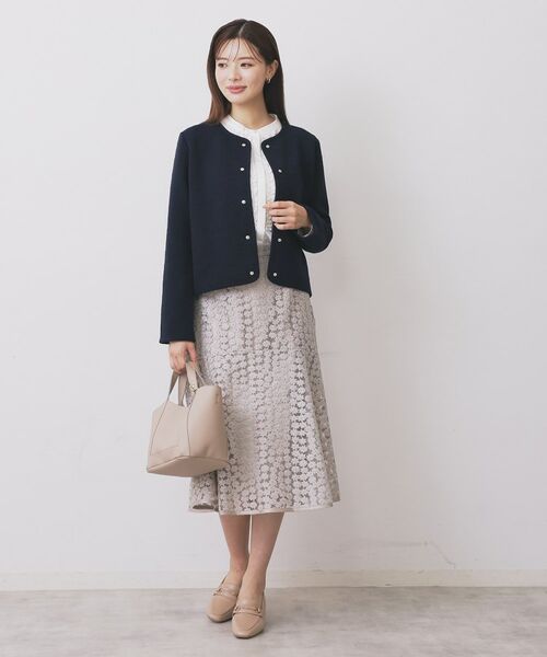 index / インデックス レザーブルゾン・ジャケット | ストレッチノーカラーブルゾン【洗濯機OK】 | 詳細8