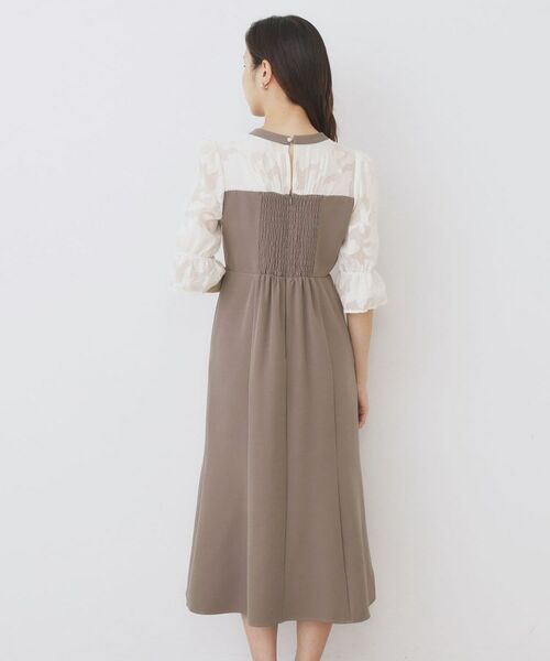 index / インデックス ミニ丈・ひざ丈ワンピース | ドッキングマーメイドフレアワンピース【洗濯機OK/イージーアイロン/防シワ】 | 詳細15