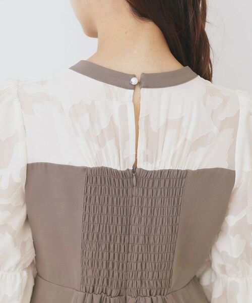 index / インデックス ミニ丈・ひざ丈ワンピース | ドッキングマーメイドフレアワンピース【洗濯機OK/イージーアイロン/防シワ】 | 詳細17