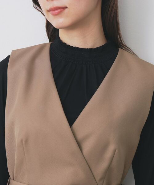 index / インデックス ミニ丈・ひざ丈ワンピース | トレンチディティールワンピース【洗濯機OK/イージーアイロン/防シワ】 | 詳細22