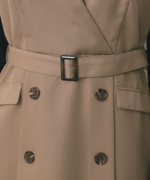 index / インデックス ミニ丈・ひざ丈ワンピース | トレンチディティールワンピース【洗濯機OK/イージーアイロン/防シワ】 | 詳細25