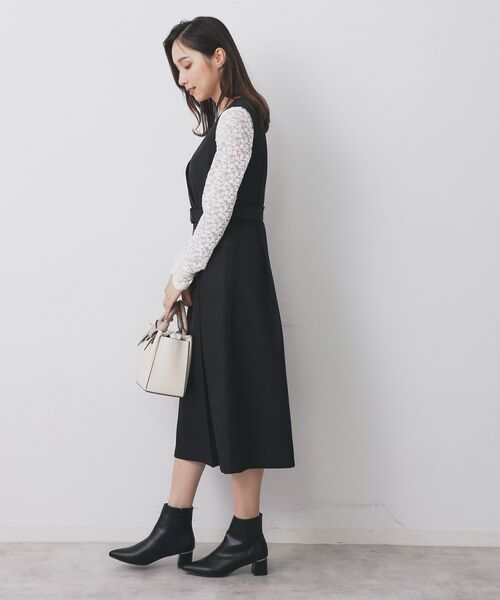 index / インデックス ミニ丈・ひざ丈ワンピース | トレンチディティールワンピース【洗濯機OK/イージーアイロン/防シワ】 | 詳細3