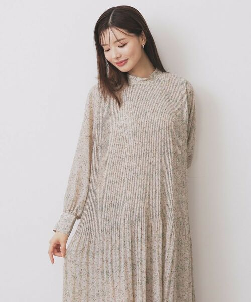 index / インデックス ミニ丈・ひざ丈ワンピース | 《5色展開/S-3Lサイズ》プリーツフレアワンピース【洗濯機OK/防シワ】 | 詳細29