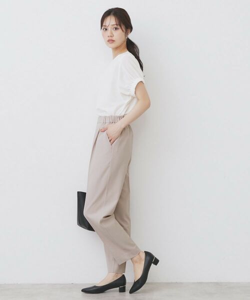 index / インデックス パンツ | ラメピンストライプイージーテーパードパンツ【洗濯機洗い可/ストレッチ】 | 詳細14