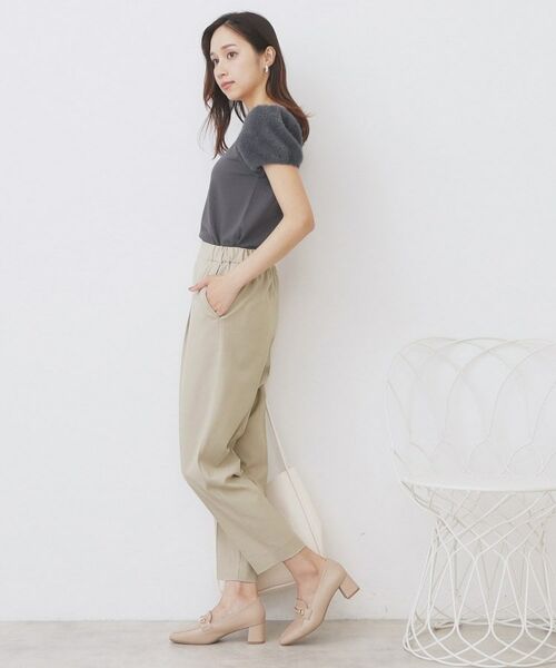 index / インデックス パンツ | ラメピンストライプイージーテーパードパンツ【洗濯機洗い可/ストレッチ】 | 詳細8