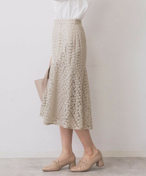 index / インデックス スカート | 小花刺繍チュールマーメイドスカート【洗濯機OK/抗ピル】 | 詳細11
