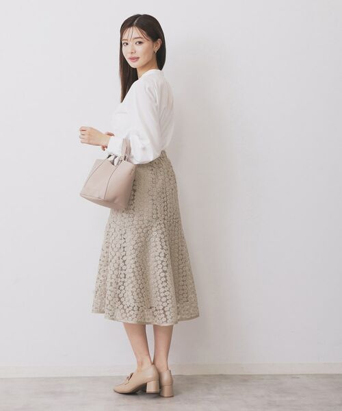 index / インデックス スカート | 小花刺繍チュールマーメイドスカート【洗濯機OK/抗ピル】 | 詳細12
