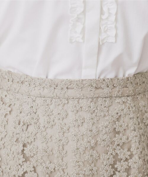 index / インデックス スカート | 小花刺繍チュールマーメイドスカート【洗濯機OK/抗ピル】 | 詳細18