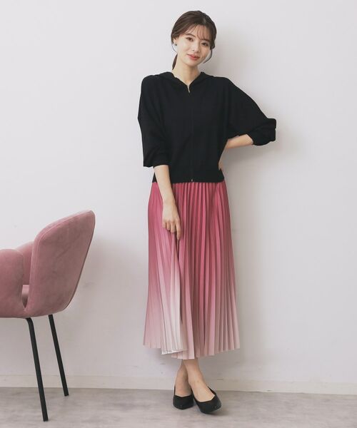 index / インデックス ロング・マキシ丈スカート | グラデーションプリーツスカート【洗濯機OK/防シワ】 | 詳細10