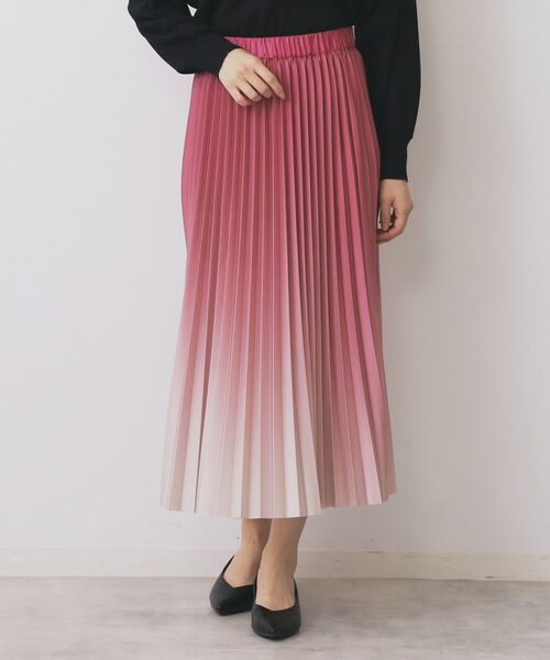 index / インデックス ロング・マキシ丈スカート | グラデーションプリーツスカート【洗濯機OK/防シワ】 | 詳細13
