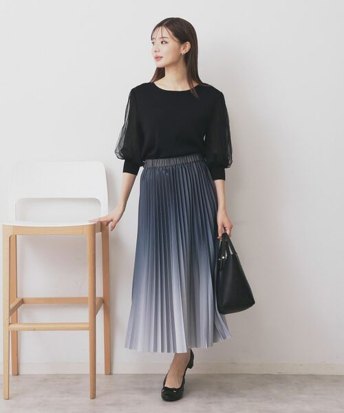 index / インデックス ロング・マキシ丈スカート | グラデーションプリーツスカート【洗濯機OK/防シワ】 | 詳細2