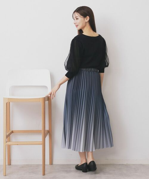 index / インデックス ロング・マキシ丈スカート | グラデーションプリーツスカート【洗濯機OK/防シワ】 | 詳細3