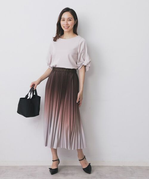 index / インデックス ロング・マキシ丈スカート | グラデーションプリーツスカート【洗濯機OK/防シワ】 | 詳細6