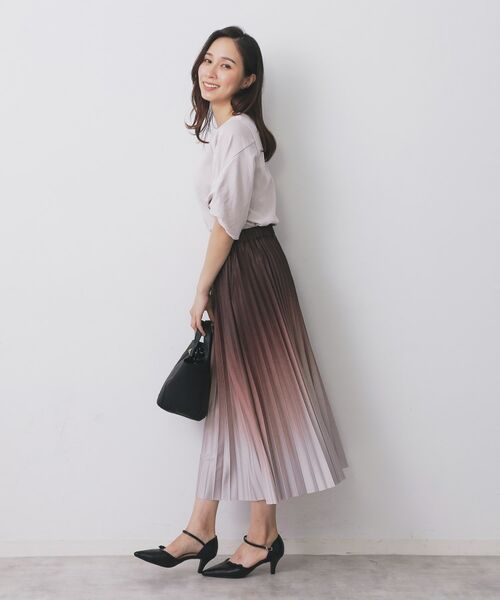 index / インデックス ロング・マキシ丈スカート | グラデーションプリーツスカート【洗濯機OK/防シワ】 | 詳細7