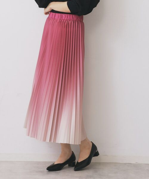 index / インデックス ロング・マキシ丈スカート | グラデーションプリーツスカート【洗濯機OK/防シワ】 | 詳細9