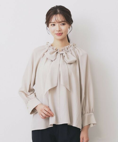 index / インデックス シャツ・ブラウス | ボウタイフリルギャザーブラウス【洗濯機OK】 | 詳細13