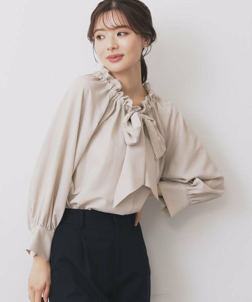 index / インデックス シャツ・ブラウス | ボウタイフリルギャザーブラウス【洗濯機OK】 | 詳細9