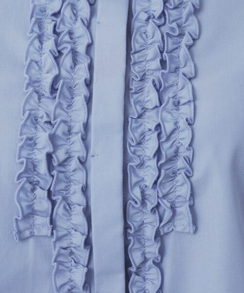 index / インデックス シャツ・ブラウス | バンドカラーフリルブラウス【洗濯機OK/イージーアイロン/防シワ】 | 詳細15