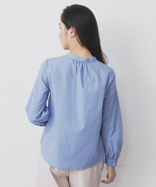 index / インデックス シャツ・ブラウス | バンドカラーフリルブラウス【洗濯機OK/イージーアイロン/防シワ】 | 詳細18