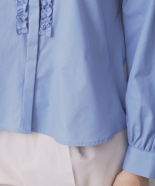 index / インデックス シャツ・ブラウス | バンドカラーフリルブラウス【洗濯機OK/イージーアイロン/防シワ】 | 詳細21