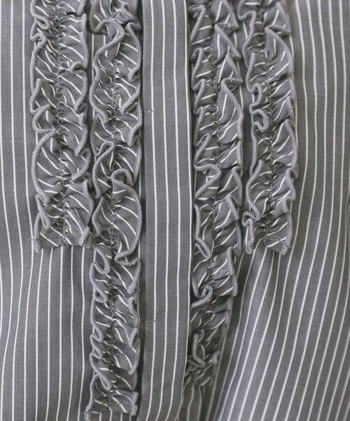 index / インデックス シャツ・ブラウス | バンドカラーフリルブラウス【洗濯機OK/イージーアイロン/防シワ】 | 詳細8