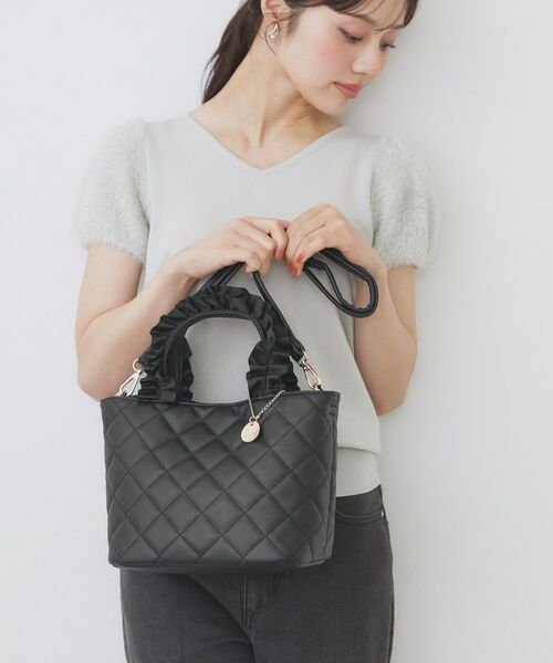 index / インデックス トートバッグ | 【2WAY】持ち手フリルキルティングトートバッグ | 詳細5