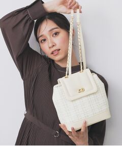 index / インデックス リュック・バックパック | 【長さ調整可能】ツイードミニリュック