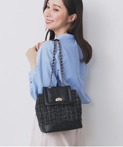 index / インデックス リュック・バックパック | 【長さ調整可能】ツイードミニリュック