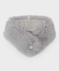 index / インデックス マフラー・ショール・スヌード・ストール | ビジュー付きフェイクファーティペット