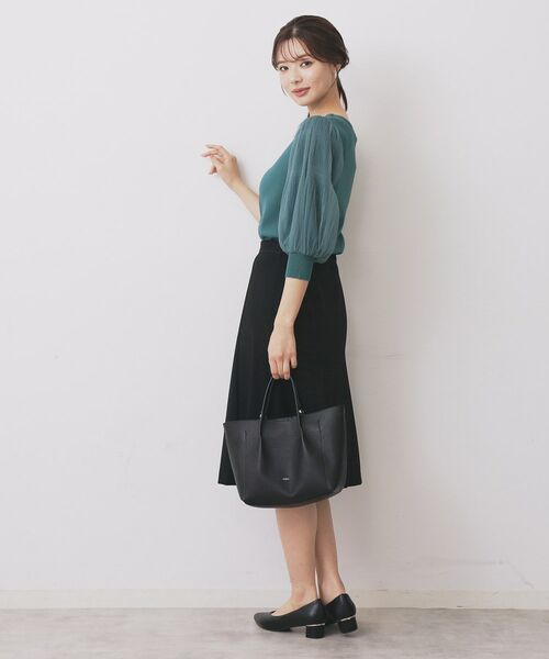 index / インデックス ニット・セーター | 《5色展開》マジョリカプリーツスリーブニット【洗濯機洗い可】 | 詳細11