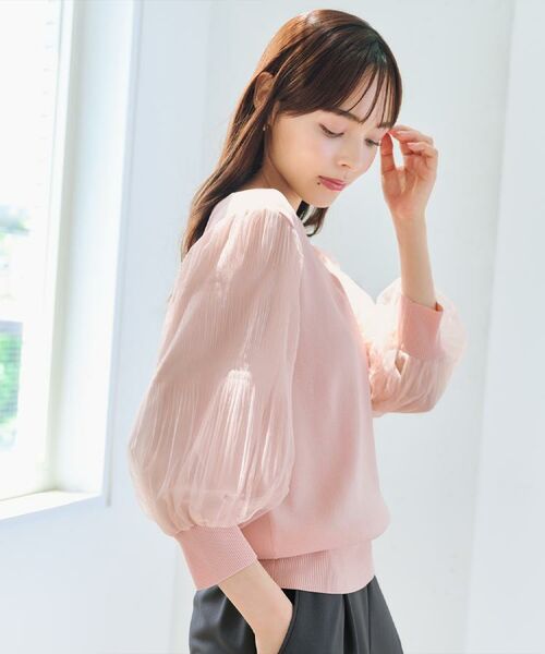 index / インデックス ニット・セーター | 《5色展開》マジョリカプリーツスリーブニット【洗濯機洗い可】 | 詳細14