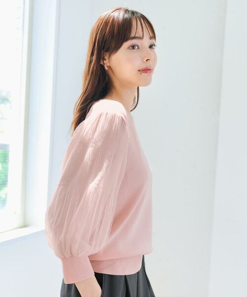 index / インデックス ニット・セーター | 《5色展開》マジョリカプリーツスリーブニット【洗濯機洗い可】 | 詳細15