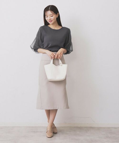 index / インデックス ニット・セーター | 《5色展開》マジョリカプリーツスリーブニット【洗濯機洗い可】 | 詳細2