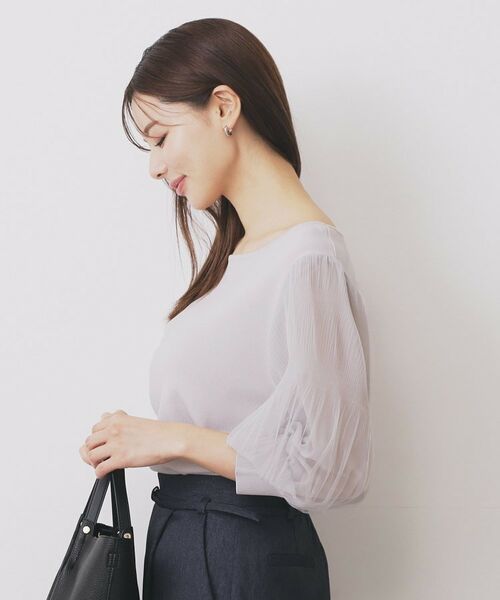 index / インデックス ニット・セーター | 《5色展開》マジョリカプリーツスリーブニット【洗濯機洗い可】 | 詳細22