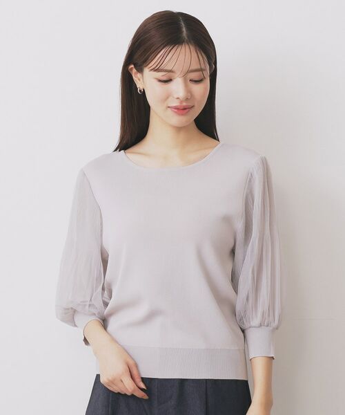 index / インデックス ニット・セーター | 《5色展開》マジョリカプリーツスリーブニット【洗濯機洗い可】 | 詳細26