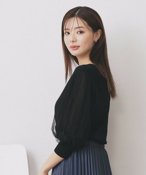 index / インデックス ニット・セーター | 《5色展開》マジョリカプリーツスリーブニット【洗濯機洗い可】 | 詳細5