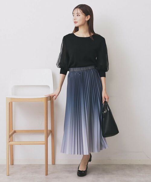 index / インデックス ニット・セーター | 《5色展開》マジョリカプリーツスリーブニット【洗濯機洗い可】 | 詳細6