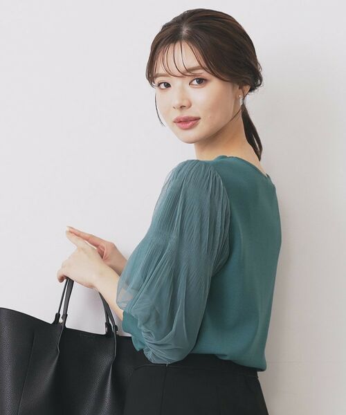 index / インデックス ニット・セーター | 《5色展開》マジョリカプリーツスリーブニット【洗濯機洗い可】 | 詳細9