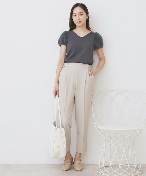 index / インデックス ニット・セーター | 《6色展開》フェザーパフスリーブVネックニット【洗濯機洗い可】 | 詳細14