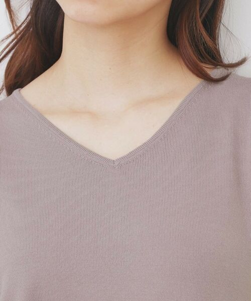 index / インデックス ニット・セーター | 《6色展開》フェザーパフスリーブVネックニット【洗濯機洗い可】 | 詳細28
