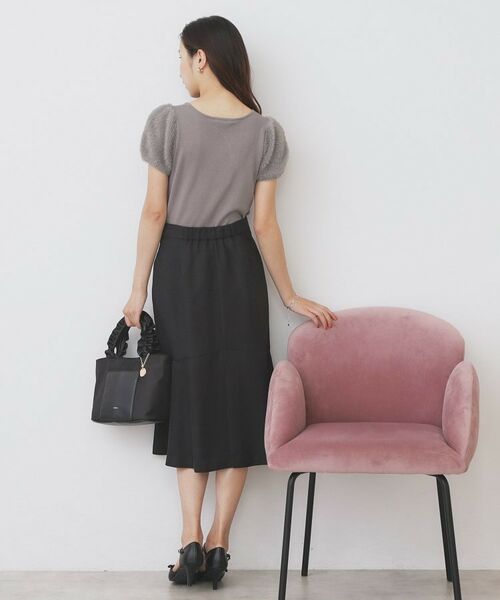 index / インデックス ニット・セーター | 《6色展開》フェザーパフスリーブVネックニット【洗濯機洗い可】 | 詳細7